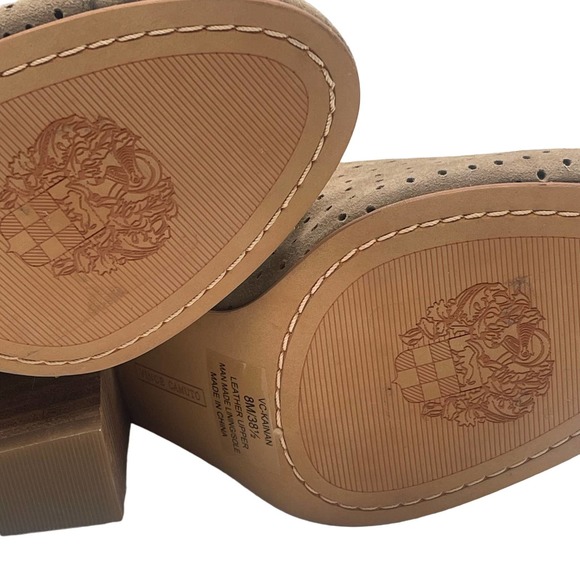 Vince Camuto Kainan Open Toe Bootie Tan Brown Sz 8 NWOT - Picture 8 of 12